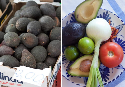 frutta e verdura per guacamole